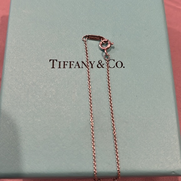Tiffany script pendant and silver chain (16”) - Picture 7 of 10